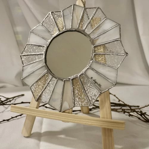 Miroir Louis blanc et transparent – Image 2