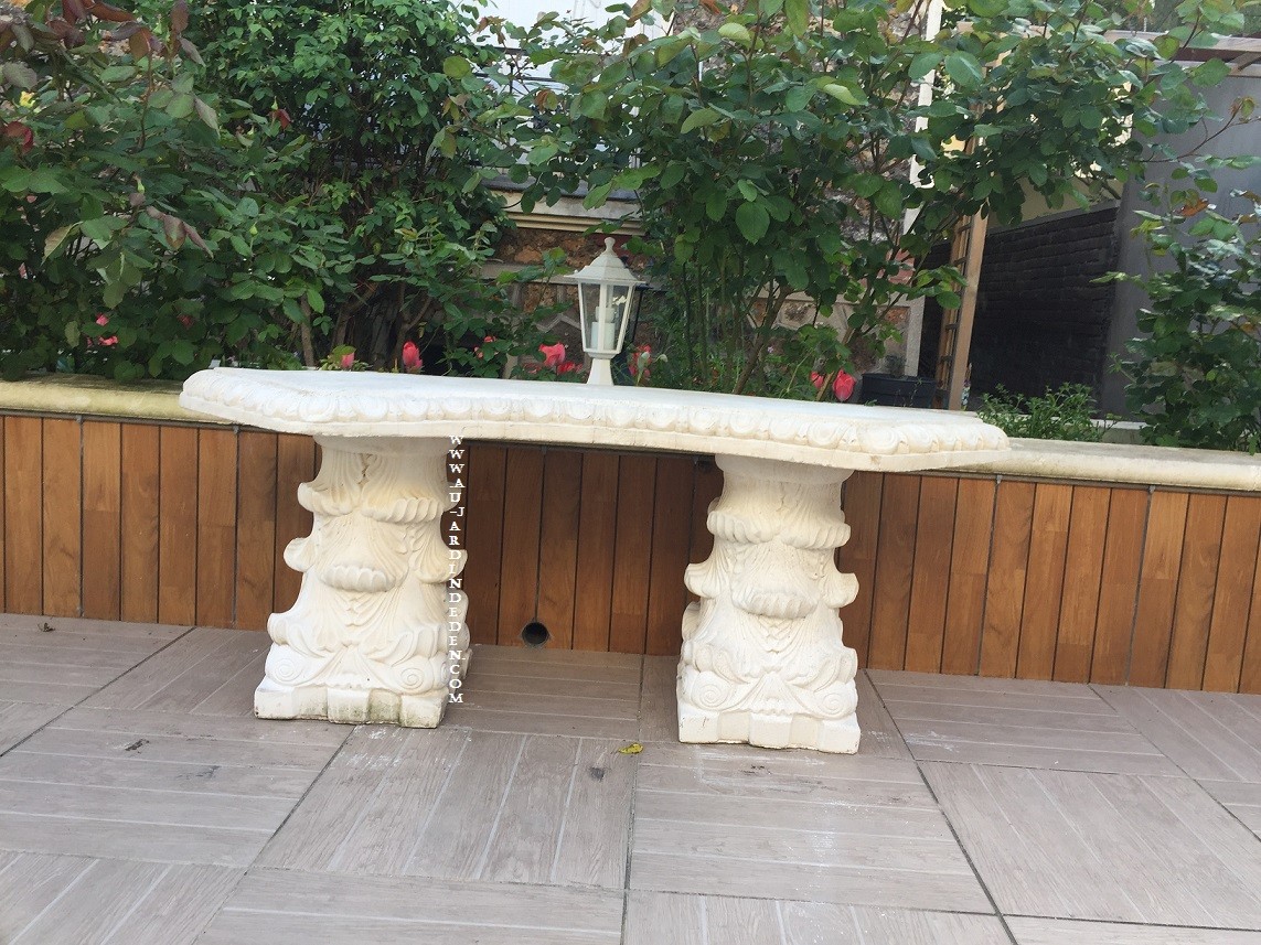 BANC EN PIERRE RECONSTITUÉE F F 01-A – Image 2