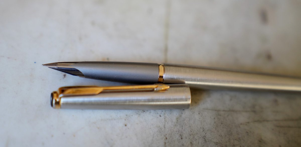 STYLO PLUME PARKER FALCON – METAL CHROME & PL. OR 18 CARATS – DESIGN SUPERBE – Image 3