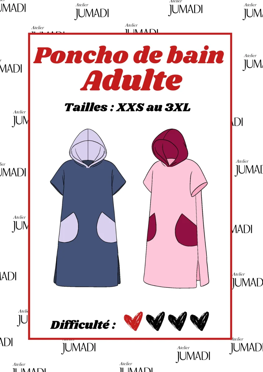 Patron Poncho de Bain – Version Adulte