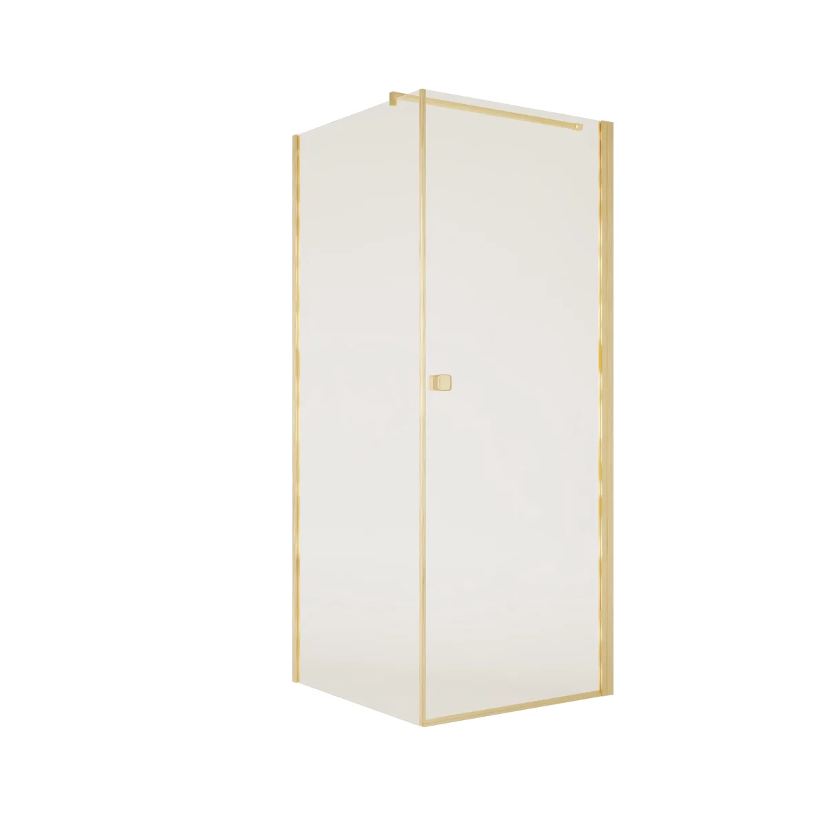 Porte de Douche Pivotante 70x180cm et Retour 90cm – Profil Or Brosse – Verre 5mm – GOLD ELEMENTARY – Image 4