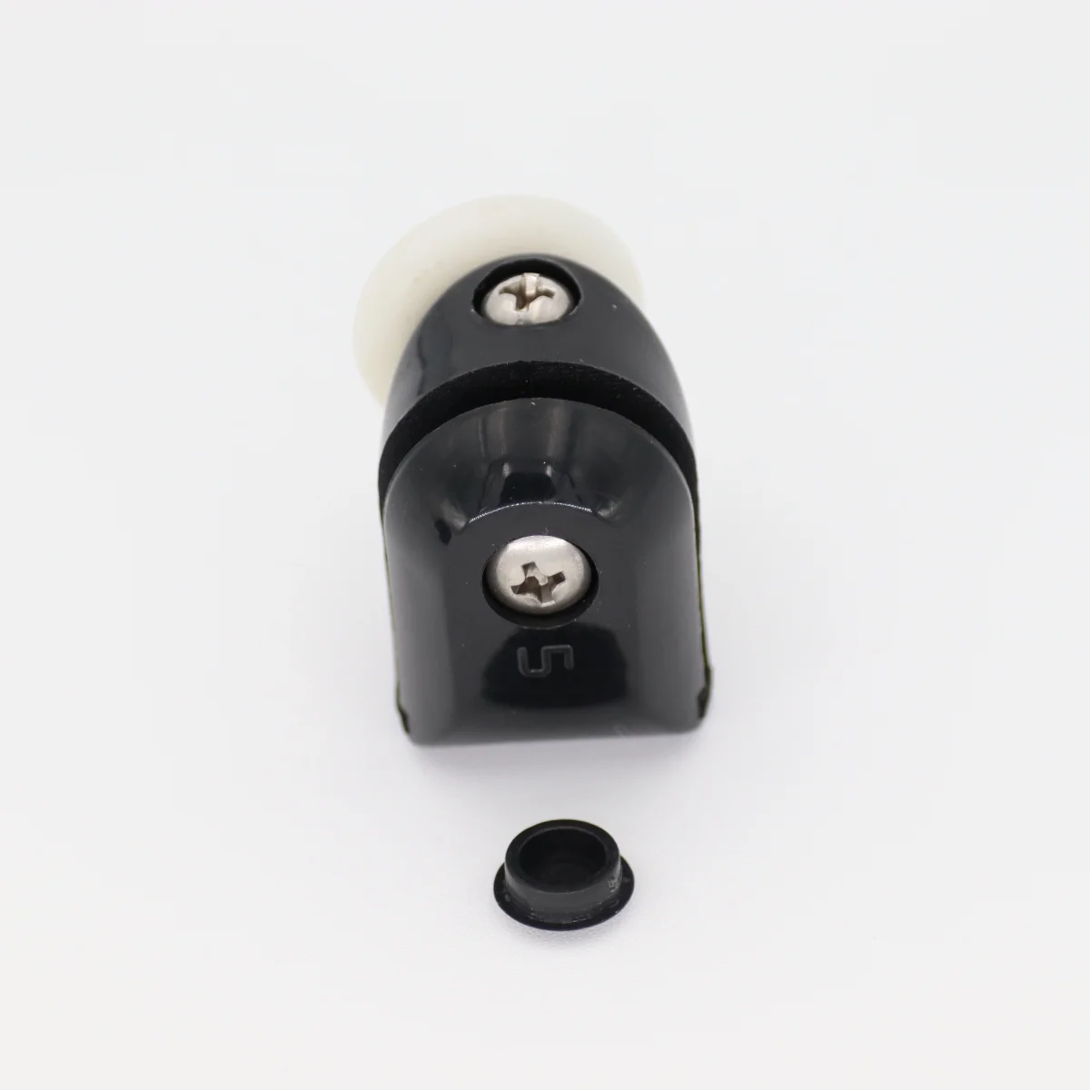 ROULETTE SIMPLE Ø 23 MM CORPS PLASTIQUE NOIR (LOT DE 2 ROULETTES) – Image 3