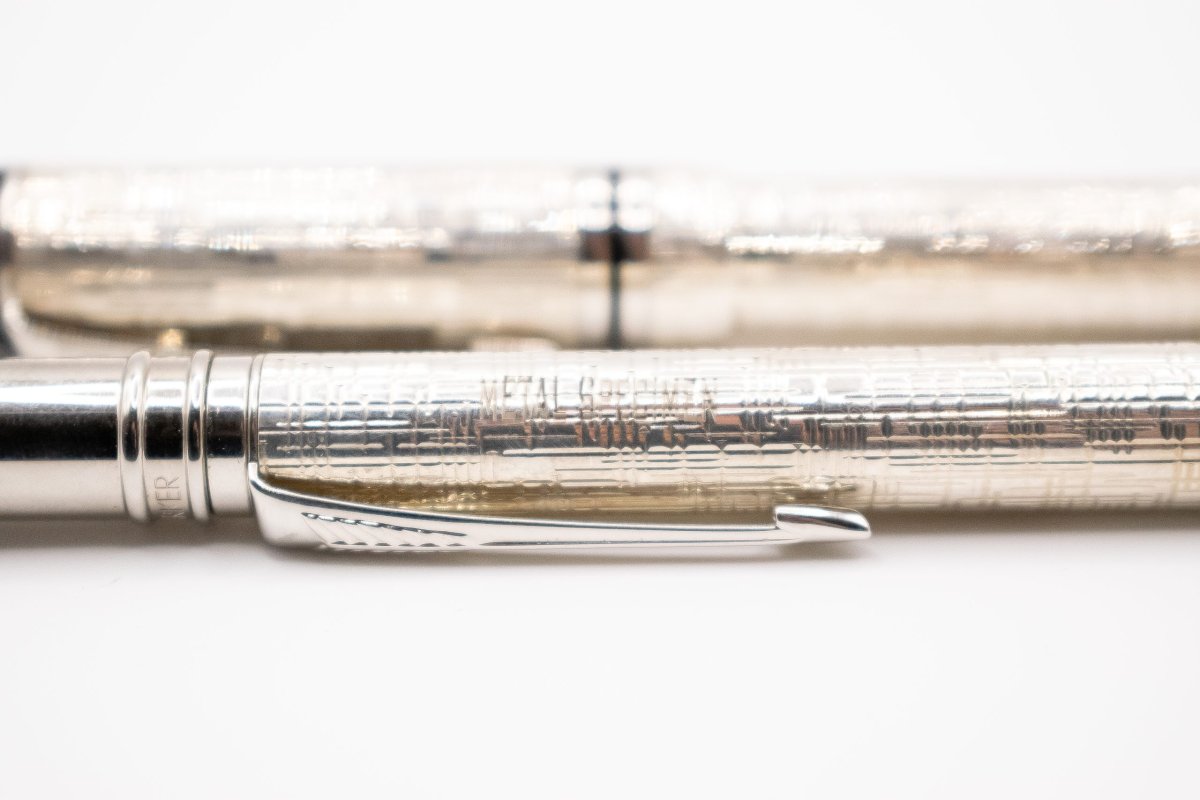 Stylo plume et bille DUOFOLD ESPARTO 1990’s « Métal Specimen » – Image 6